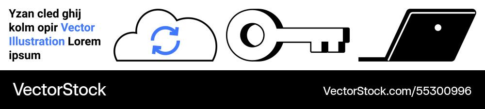 Cloud storage access with syncing key security Vector Image