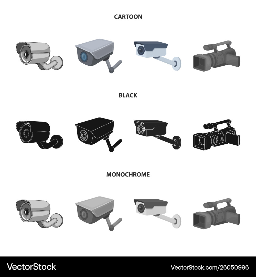 Design camcorder and camera symbol set Vector Image