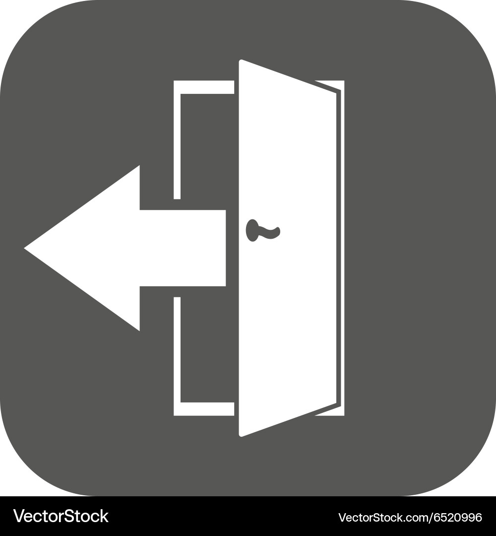 Exit icon logout and output outlet out Vector Image