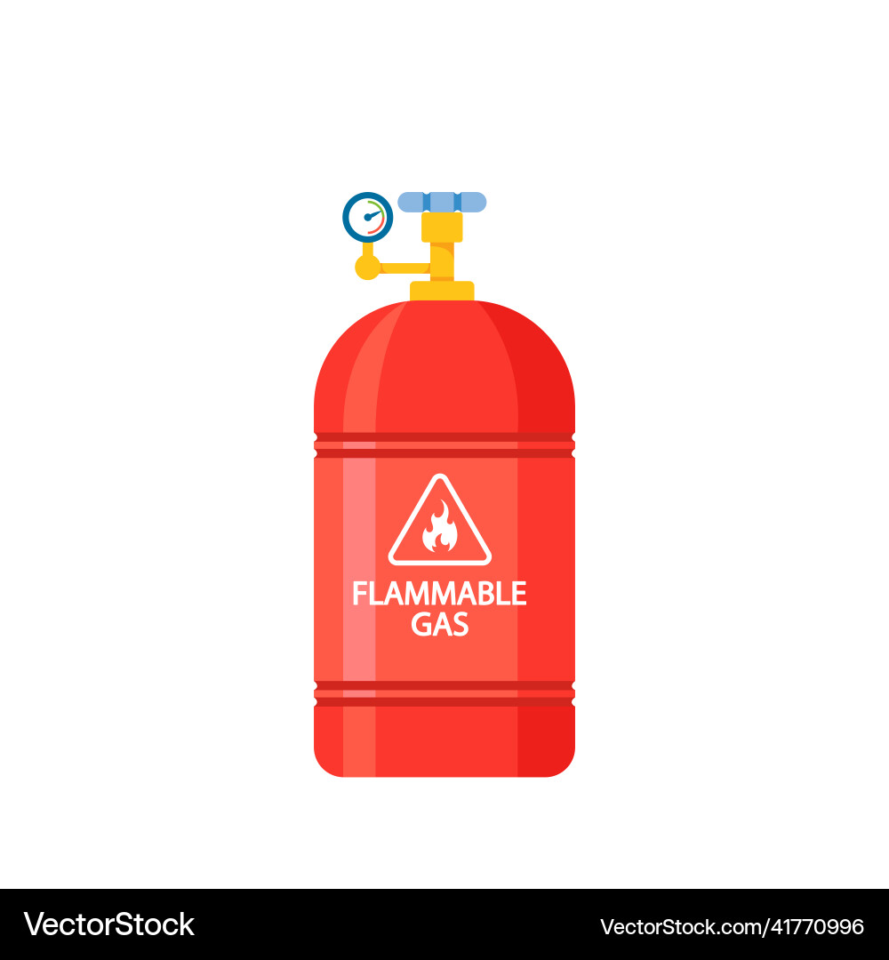 Gas cylinder isolated icon petroleum safety fuel Gas cylinder isolated icon petroleum safety fuel vector image