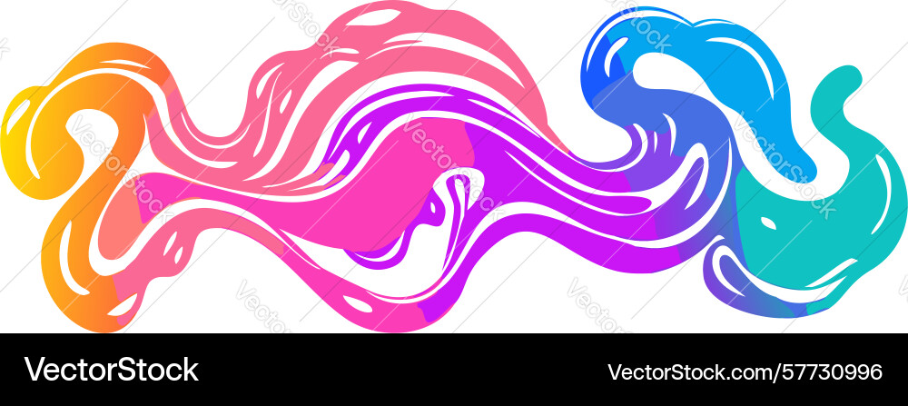 Gradient abstract fluid blob shape design vector image