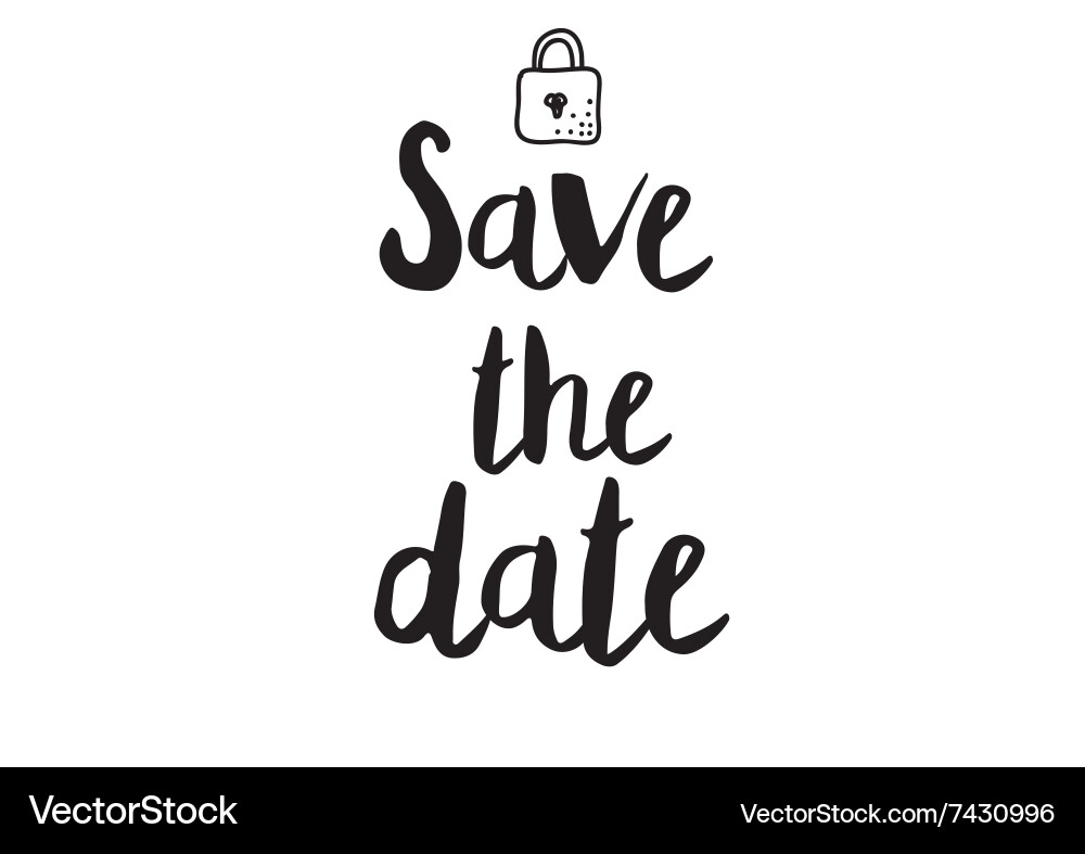 Save the date greeting card with modern vector image