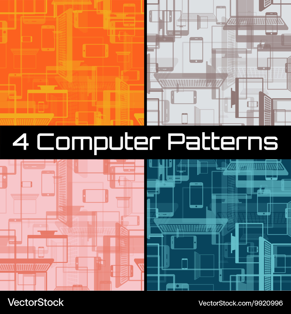 Seamless pattern with gadjets vector image