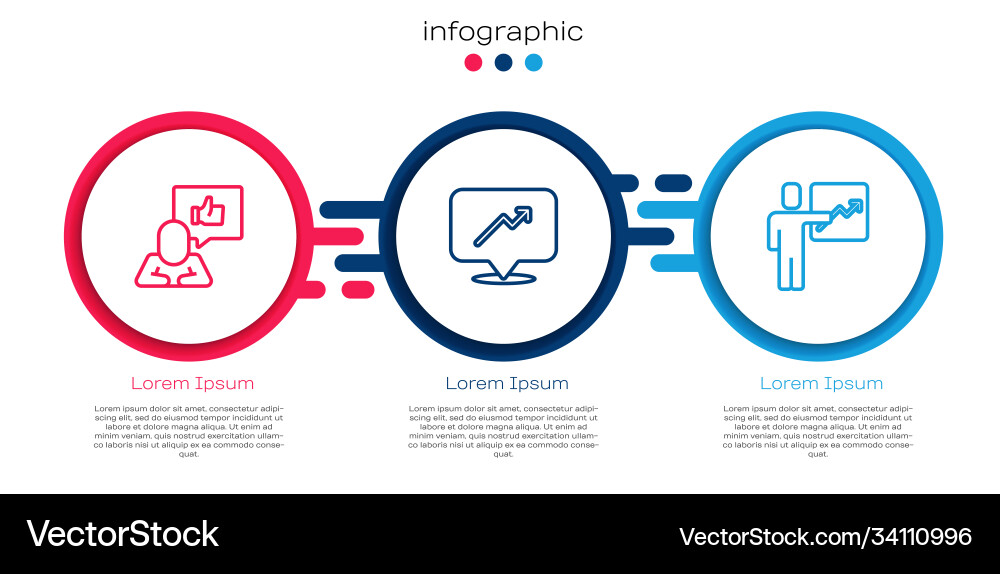 Set line hand like graph schedule chart Vector Image