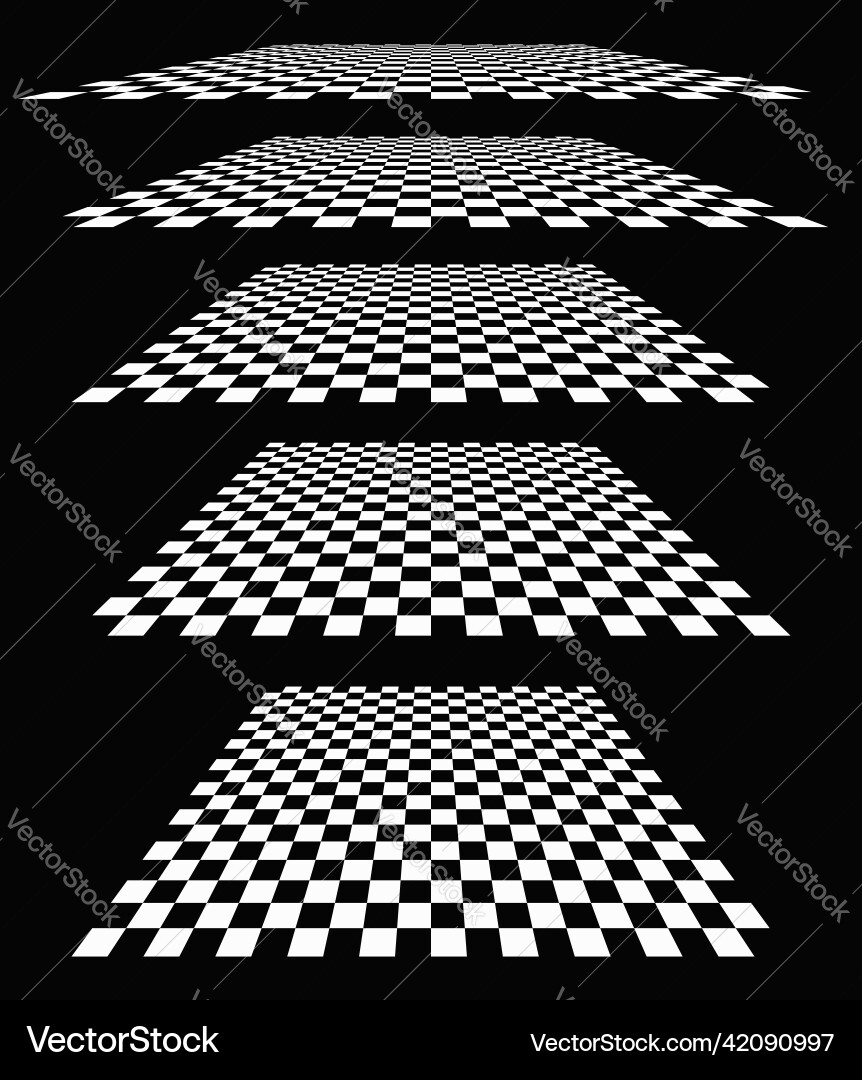 3d chessboard checkerboard pattern in perspective 3d chessboard checkerboard pattern in perspective vector image