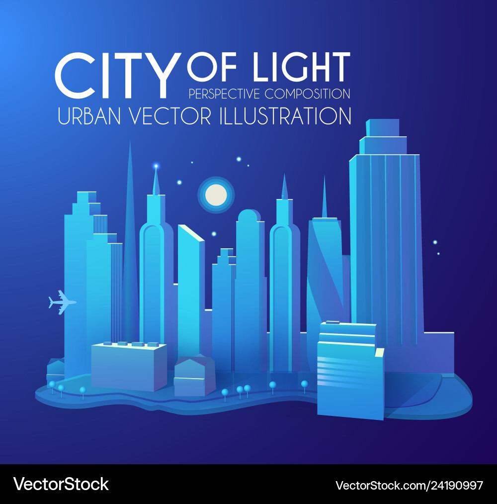 3d city concept urban background 3d city concept urban background vector image