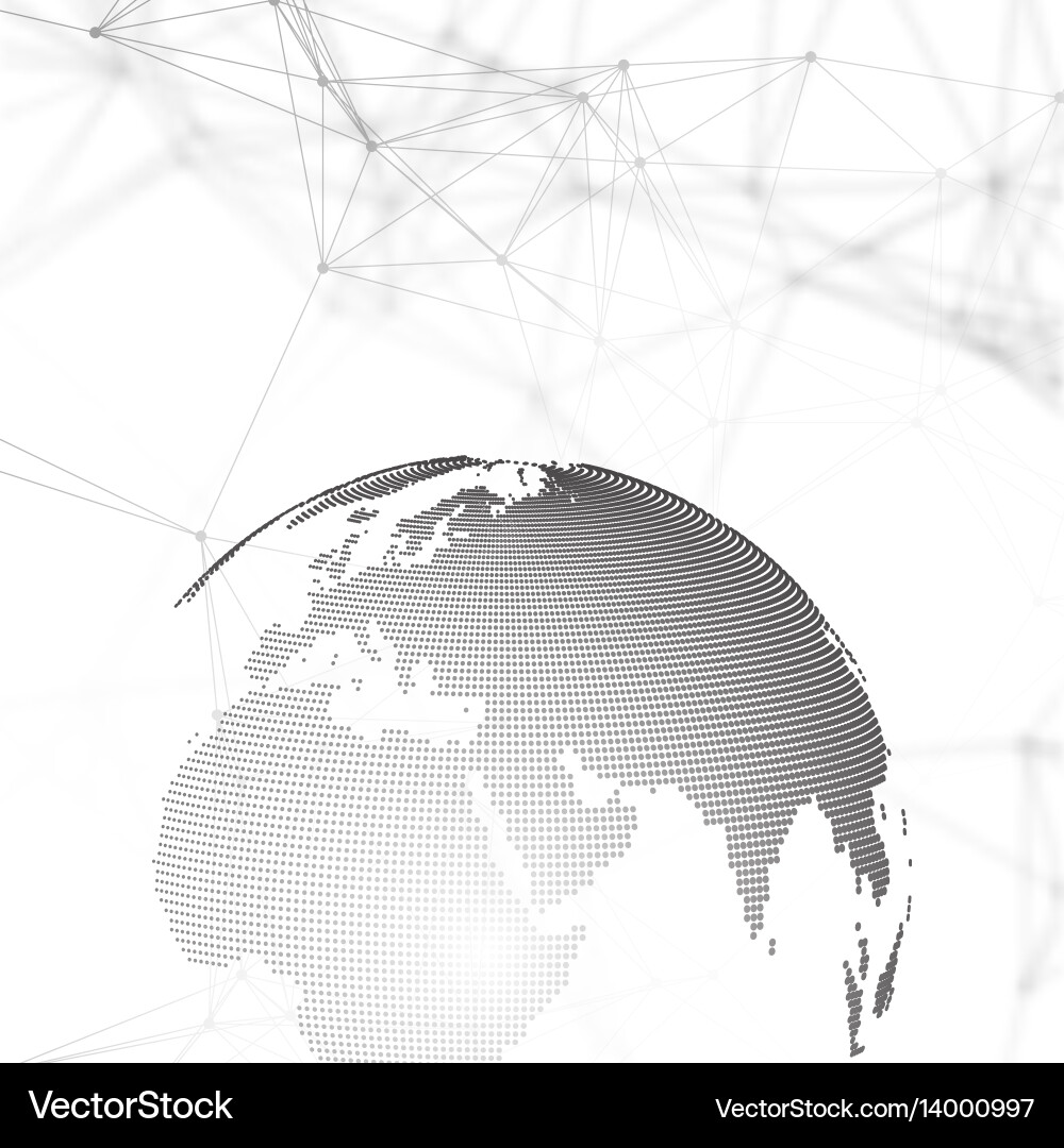 Abstract futuristic network shapes high tech hud Abstract futuristic network shapes high tech hud vector image