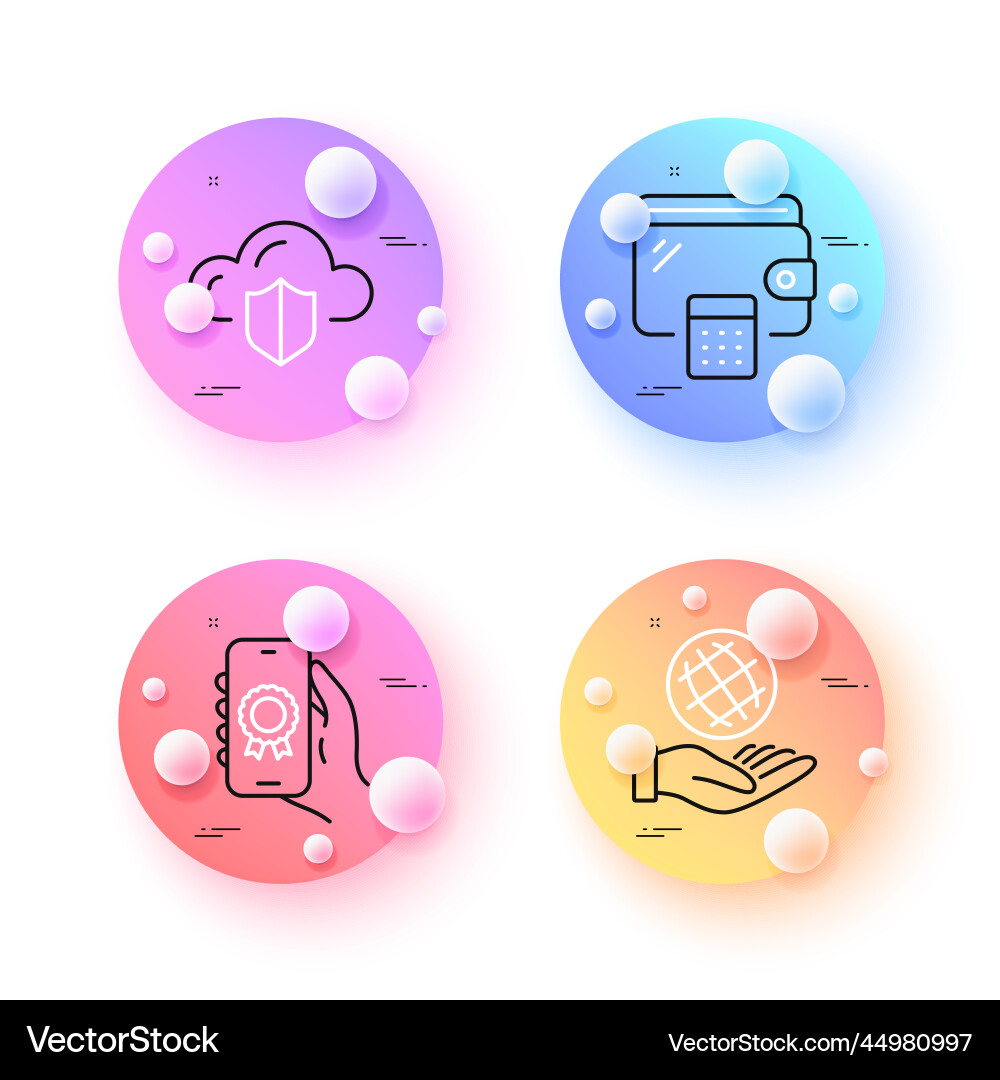 Award app cloud protection and safe planet Award app cloud protection and safe planet vector image