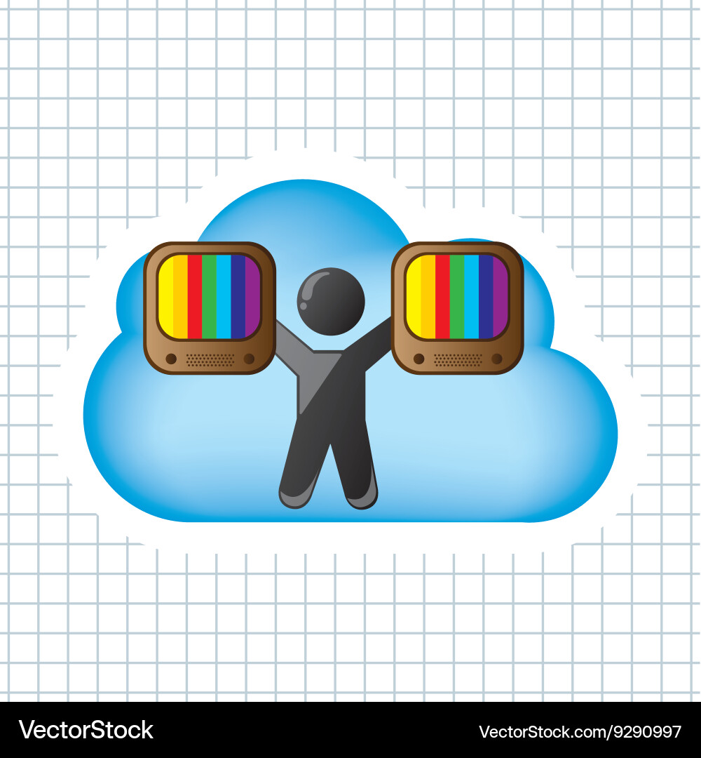 Cloud computing design vector image