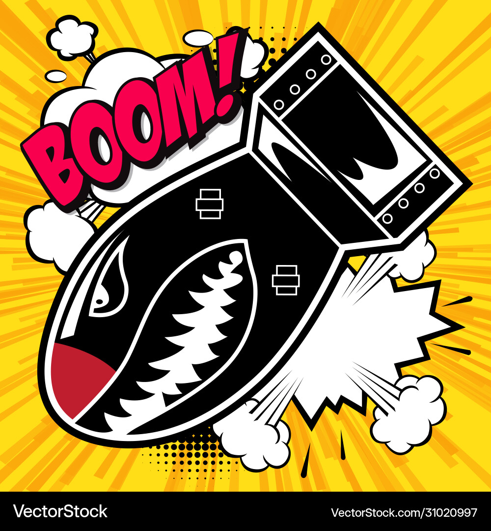 Comic Speech Bubbles - Sharks & Explosions Vector Image