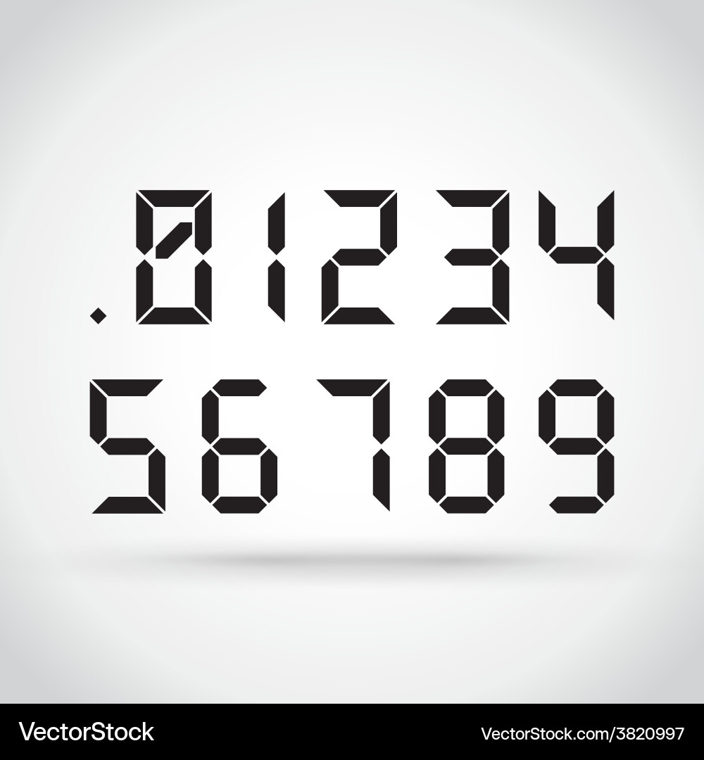 Digital Number Display vector image