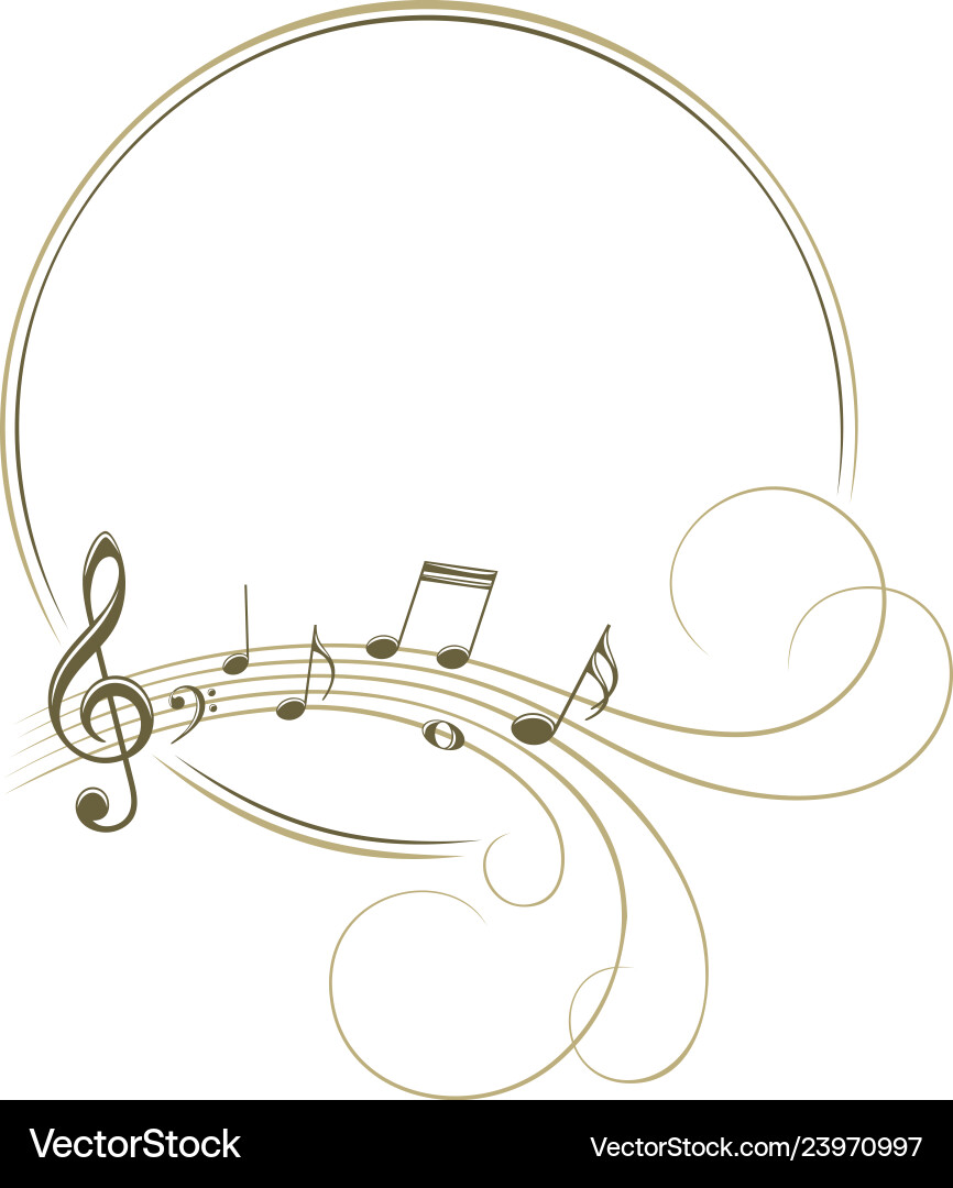 Elegant Music Frame vector image