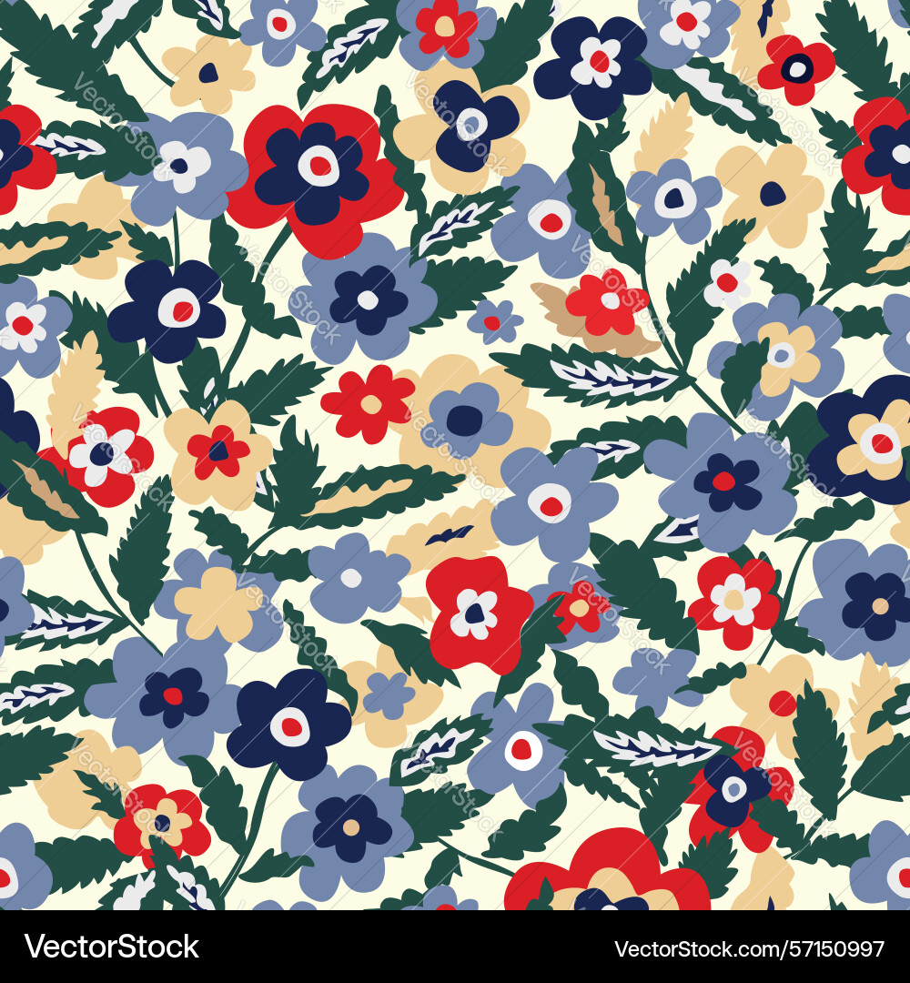 Floral seamless pattern flower background Floral seamless pattern flower background Vector Image