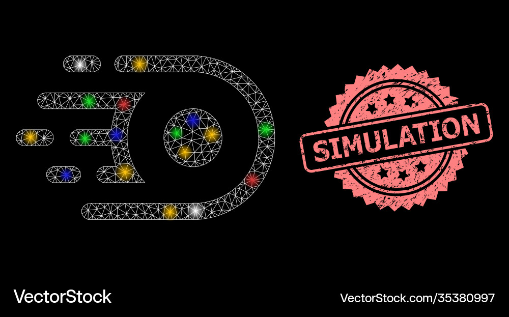 Grunge simulation stamp and net speed core Grunge simulation stamp and net speed core vector image