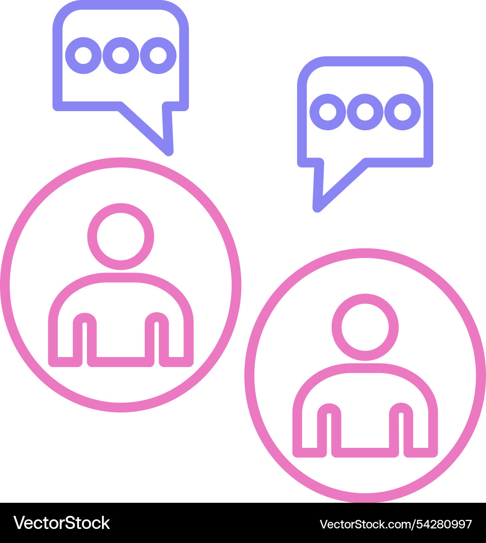 Instant message line two colour icon Vector Image