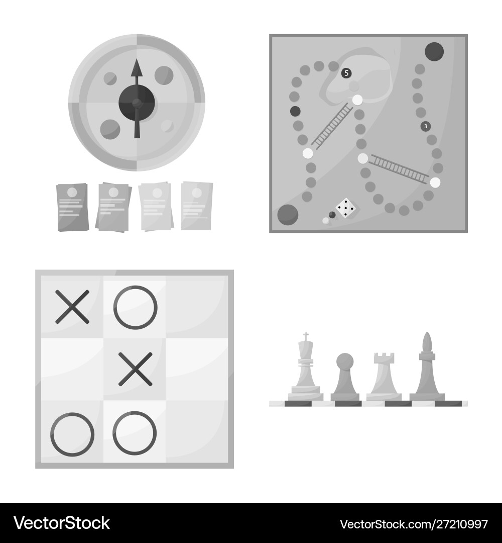 Isolated object play and luck sign set Isolated object play and luck sign set vector image