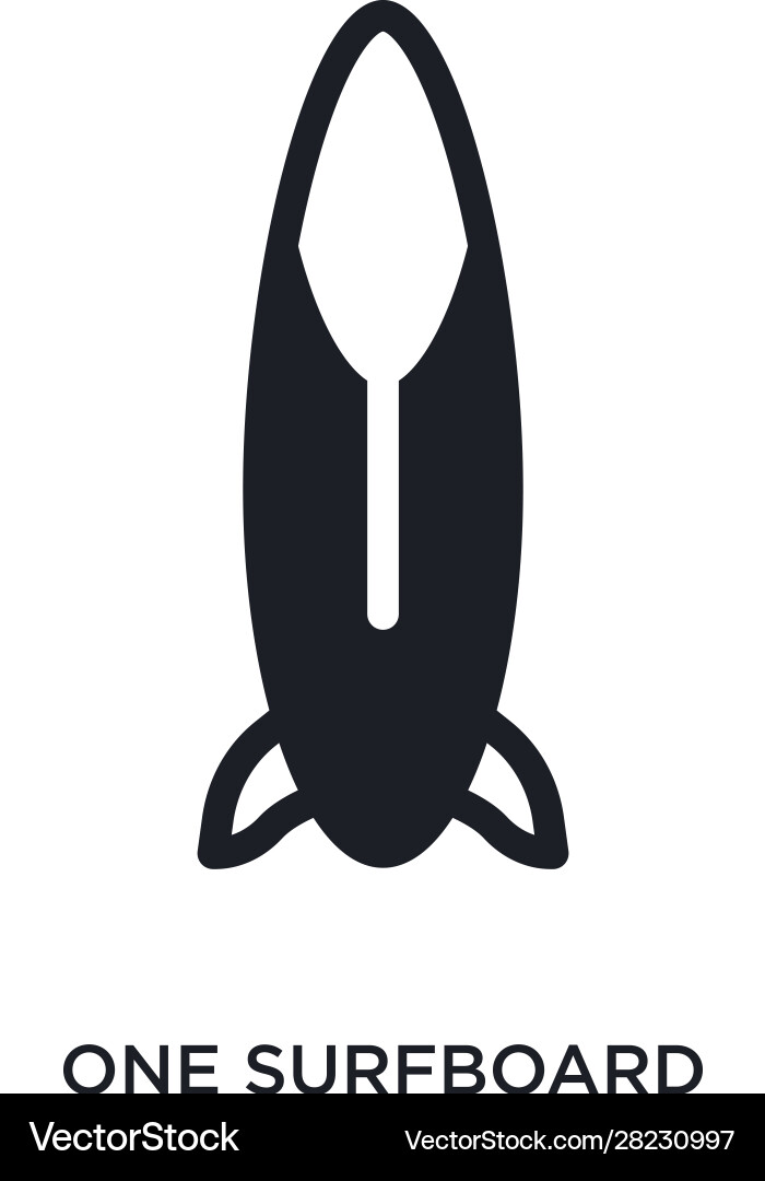 One surfboard isolated icon simple element from Vector Image