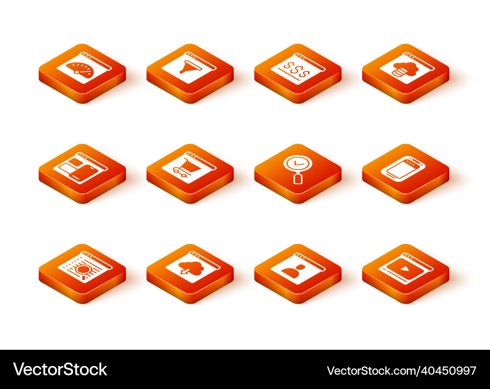 Set search engine cloud download web developer Set search engine cloud download web developer Vector Image