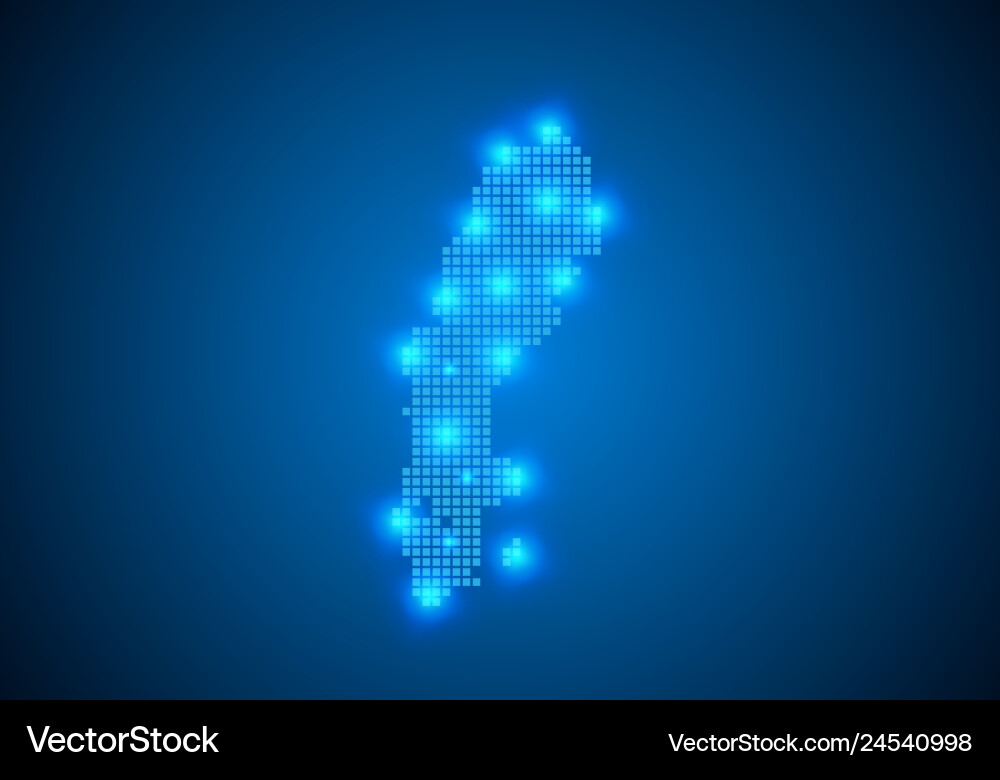 Abstract blue background with map internet line Vector Image