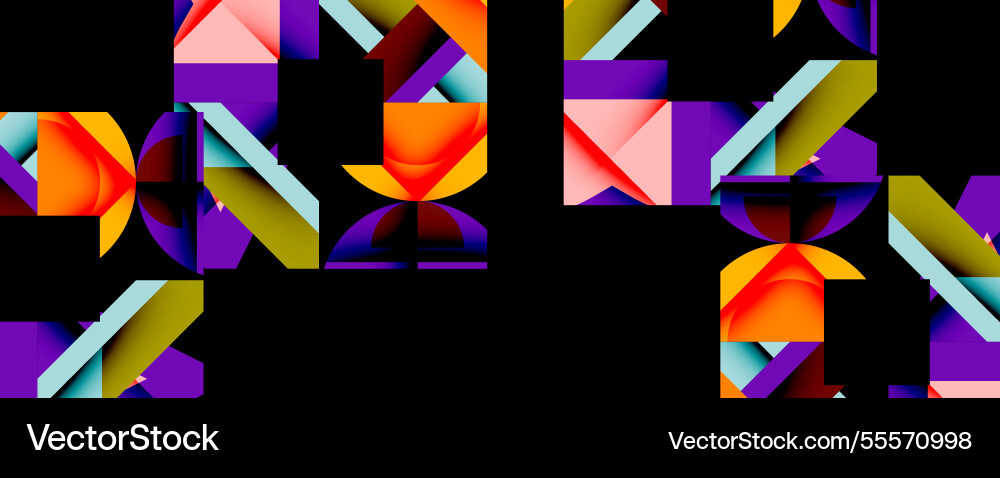 Abstract geometric composition with interlocking Abstract geometric composition with interlocking vector image
