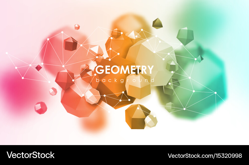 Abstract poligonal background 3d render Vector Image