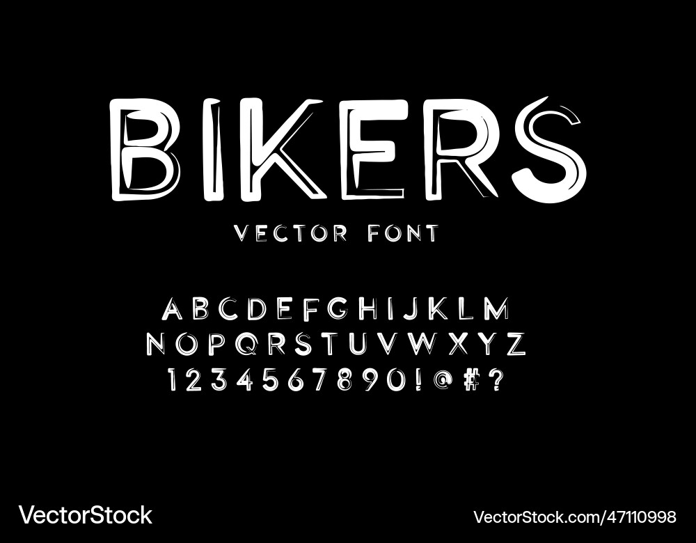 Bold font with abstract paint pattern Bold font with abstract paint pattern vector image