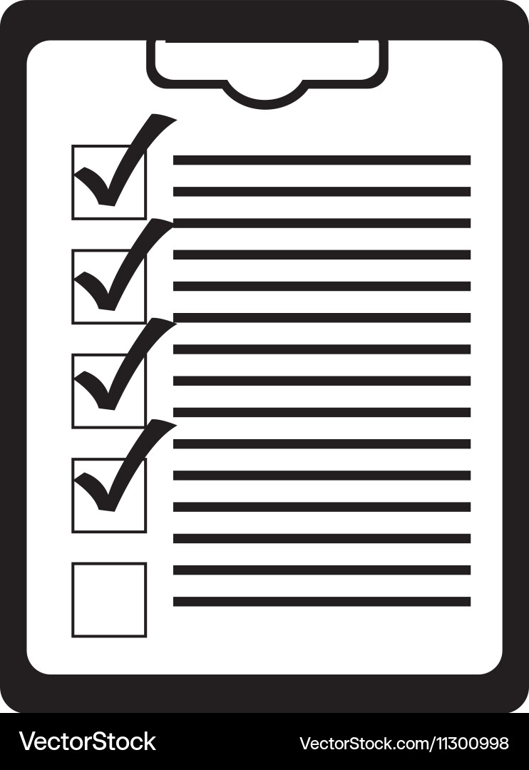 Clipboard with checklist icon image vector image