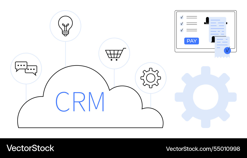 Cloud-basiertes Crim-System das Messaging e integriert Cloud-basiertes Crim-System das Messaging e integriert vektorbild