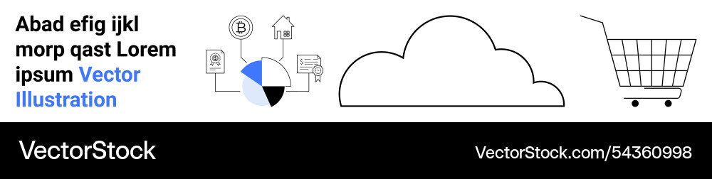 Cloud computing data analytics and cryptocurrency Cloud computing data analytics and cryptocurrency vector image