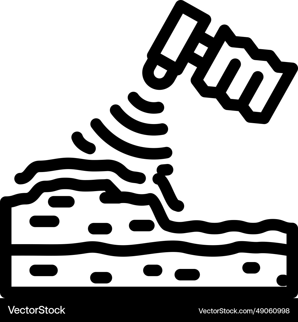 Geotechnical analysis hydrogeologist line icon Vector Image