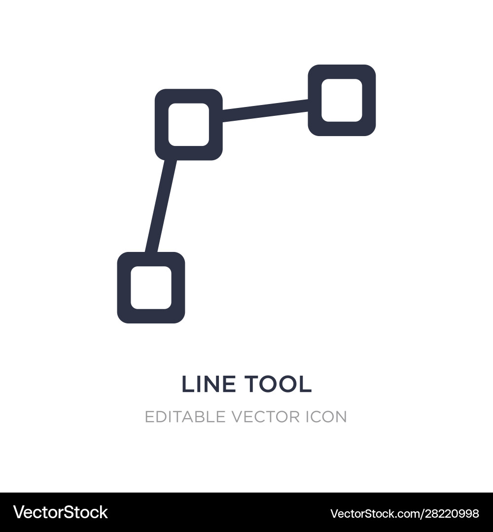 Line tool icon on white background simple element Line tool icon on white background simple element Vector Image