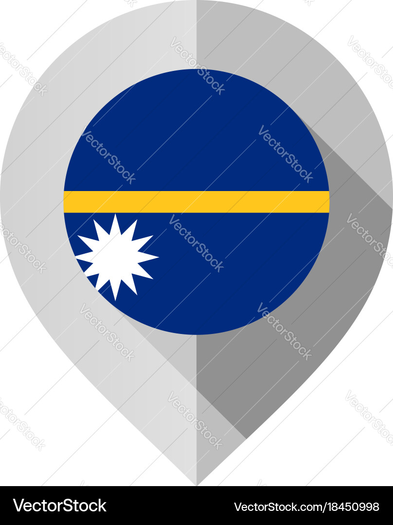 Marker with flag for map vector image