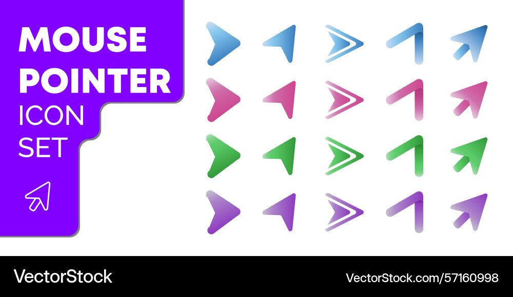 Mouse pointer cursor icon design Mouse pointer cursor icon design vector image