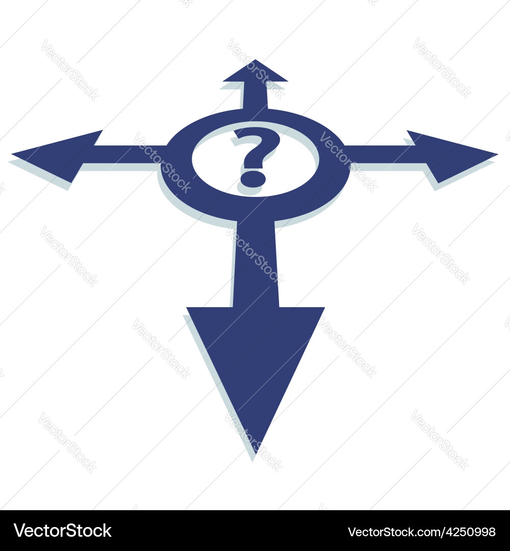 Multiple Solution Paths vector image