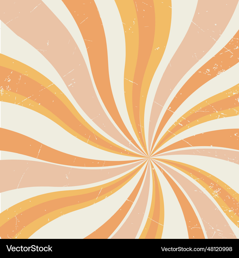 Retro background with curved rays in the center Retro background with curved rays in the center Vector Image