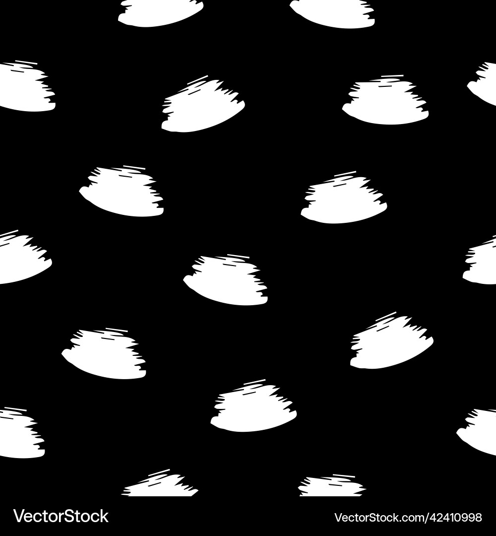Seamless abstract pattern with white brush strokes Vector Image