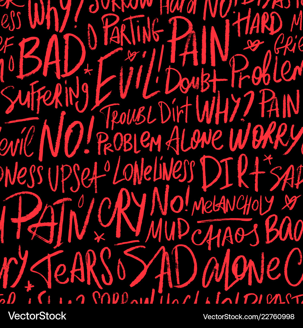 Seamless pattern with bad words Seamless pattern with bad words vector image