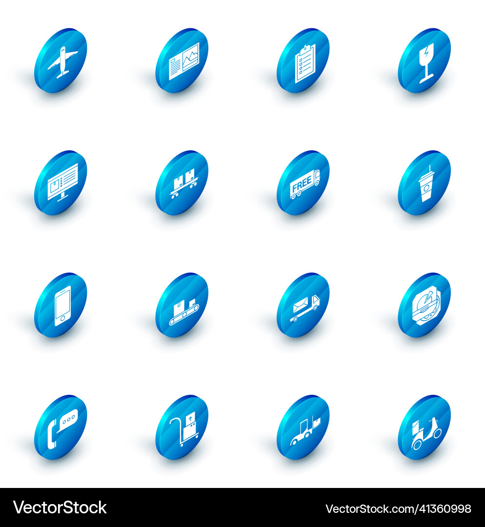 Set postcard verification of delivery list Vector Image
