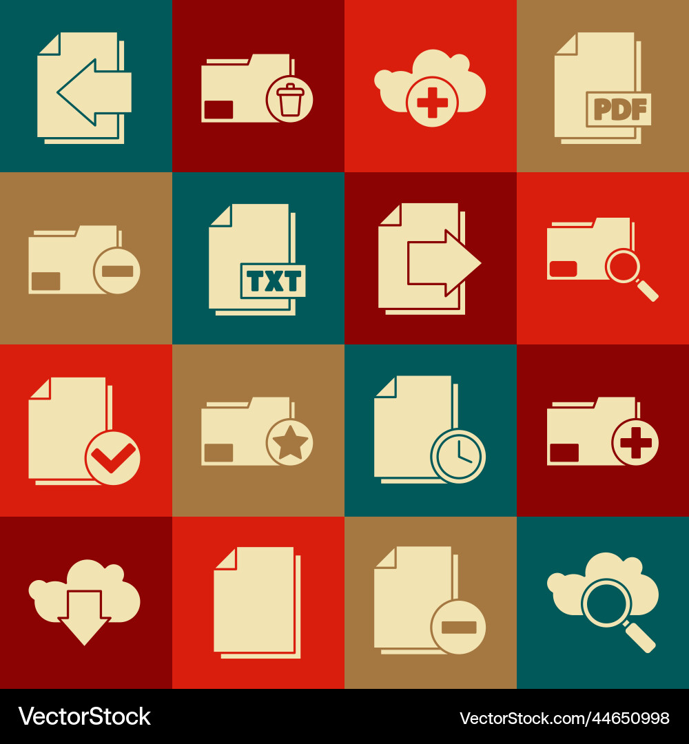 Set search cloud computing add new folder Set search cloud computing add new folder vector image