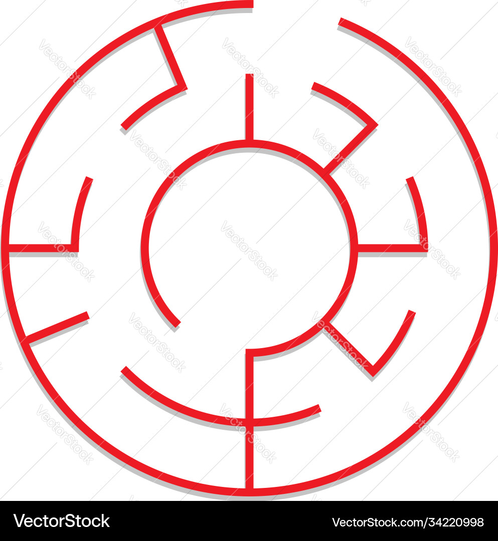 Solvable 3d maze labyrinth puzzle game Vector Image