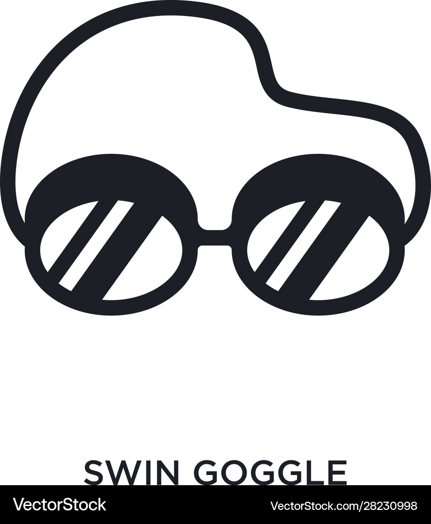 Swin goggle isolated icon simple element from vector image