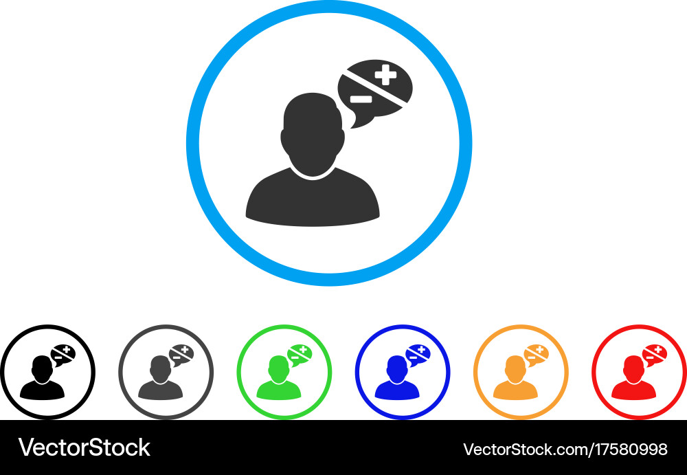 User arguments rounded icon vector image