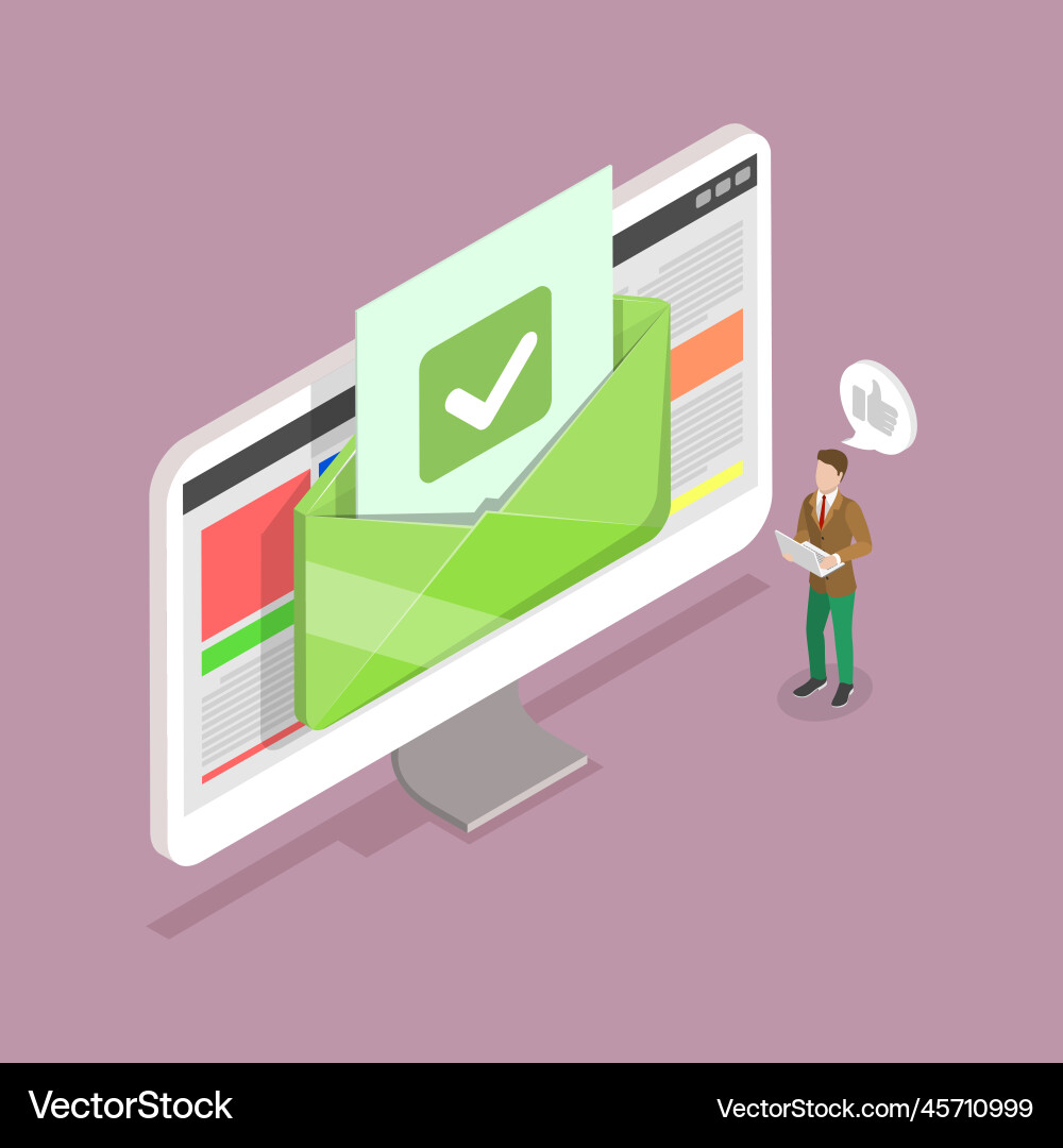 3d isometric flat conceptual Royalty Free Vector Image