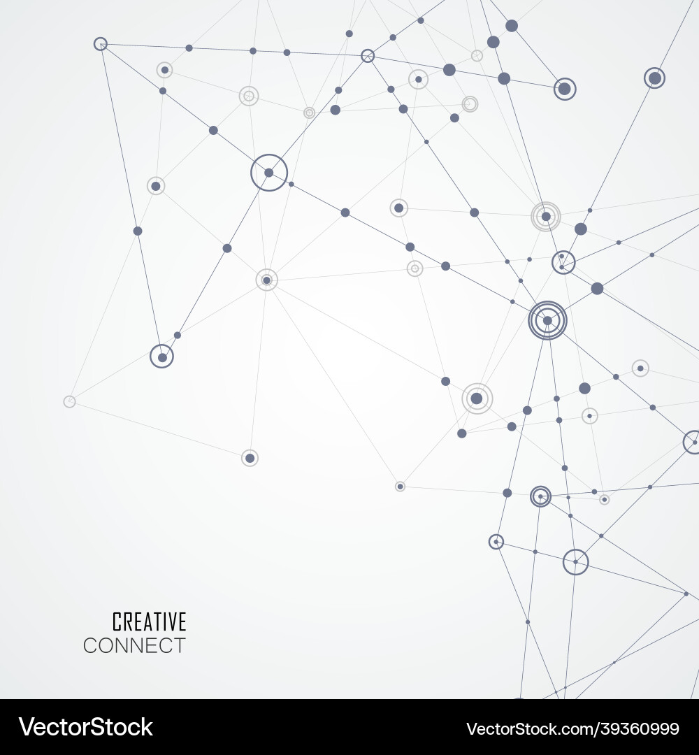 Abstract design with compound lines and dots Abstract design with compound lines and dots vector image