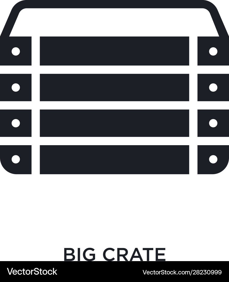 Big crate isolated icon simple element from vector image