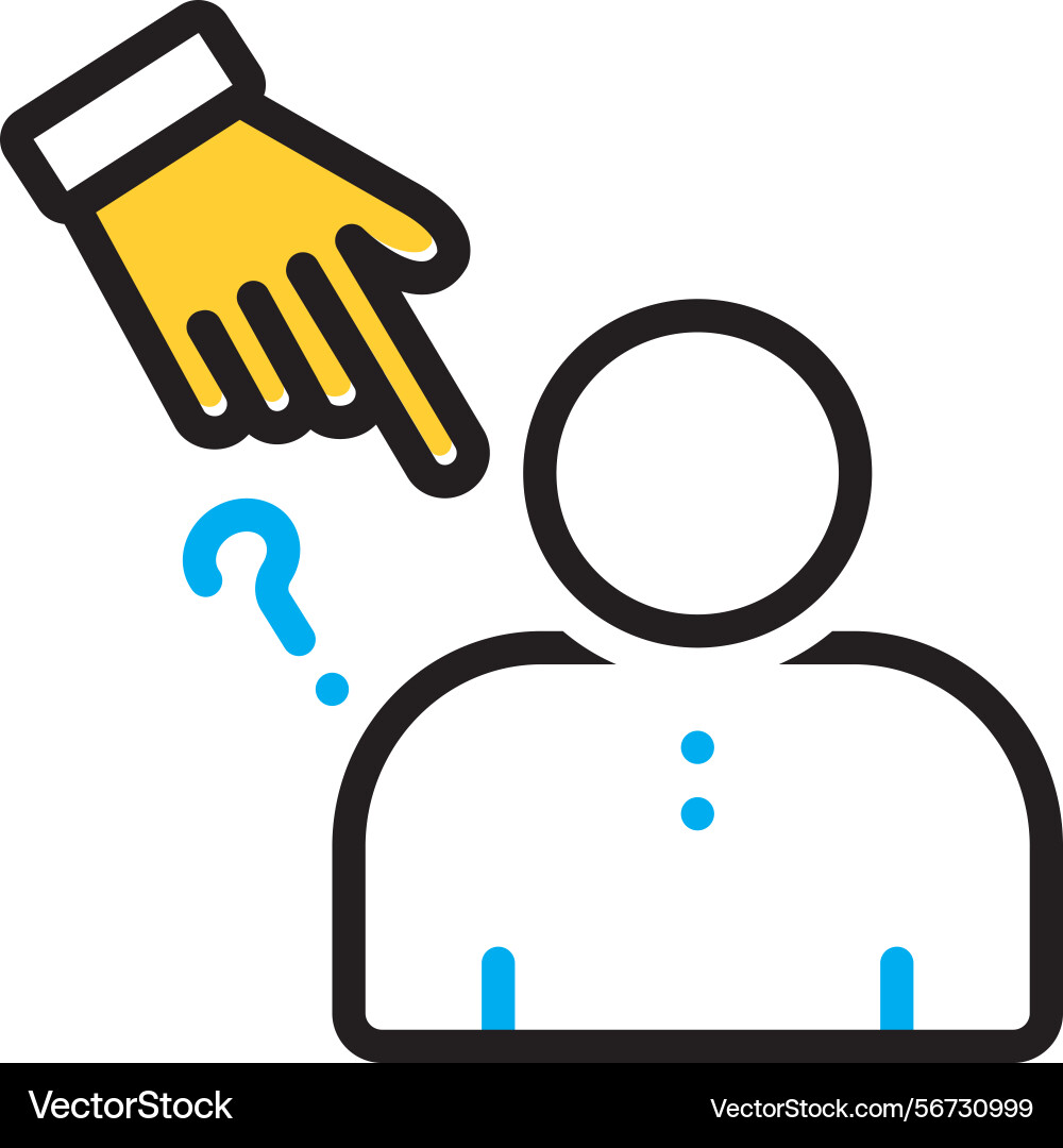 Blame vector image