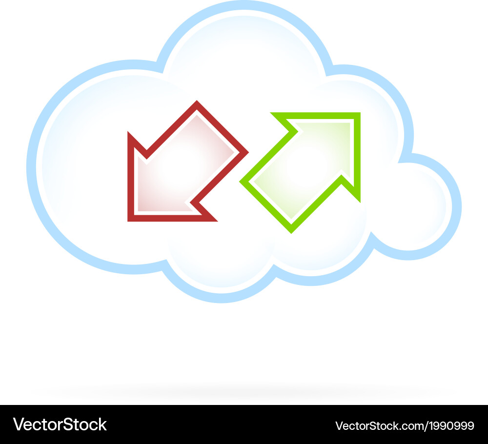 Cloud computing icon vector image