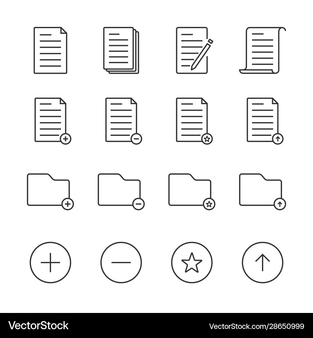 Document and folder icon Document and folder icon Vector Image