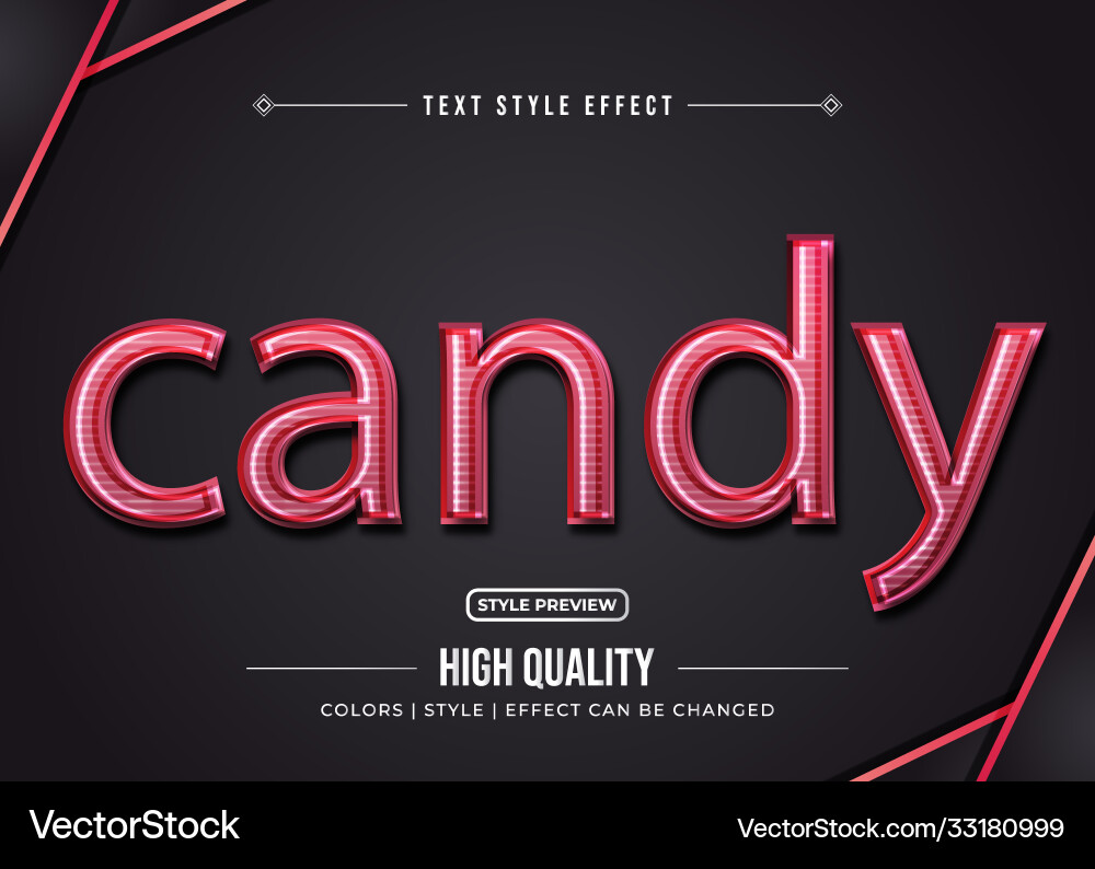 Editable text style effect typography template Editable text style effect typography template vector image