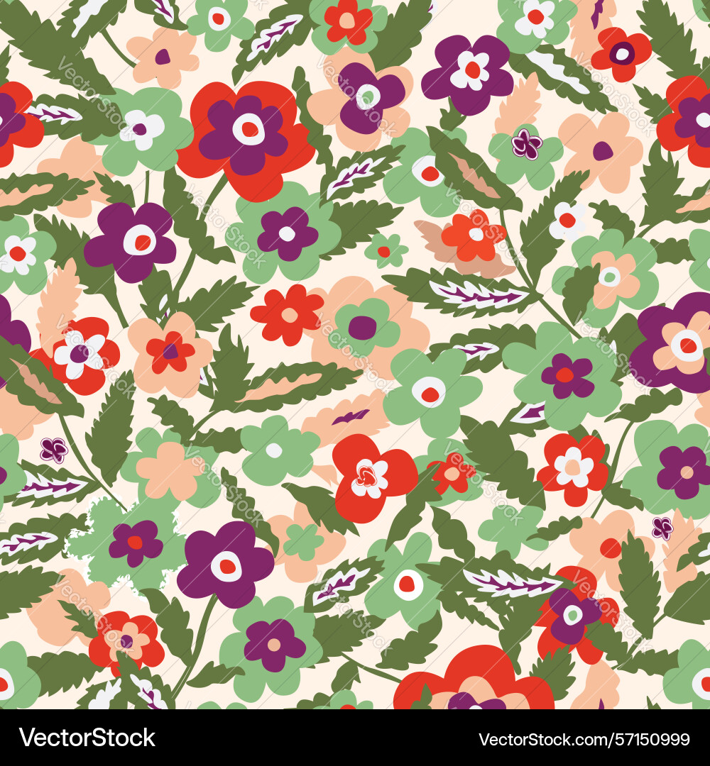 Floral seamless pattern flower background Floral seamless pattern flower background Vector Image